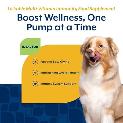 Image showing  Lickable Multi-Vitamin Immunity Food Supplement for Dogs, Peanut Butter Flavor, 6.4 fl. oz.