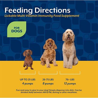 Image showing  Lickable Multi-Vitamin Immunity Food Supplement for Dogs, Peanut Butter Flavor, 6.4 fl. oz.