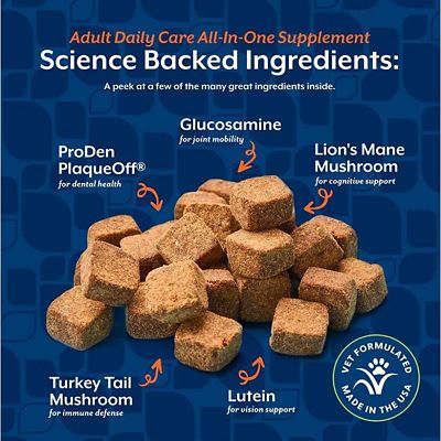 Image showing  Adult Dog Daily Care All-In-One Supplement with 10-in-1 Support, Hickory Smoked Bacon Flavor, 60 Soft Chews