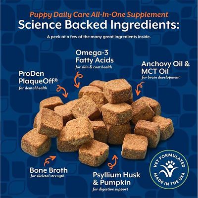 Image showing  Puppy Daily Care All-In-One Supplement with 6-in-1 Support, Hickory Smoked Bacon Flavor, 60 Soft Chews