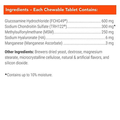 Image showing  Cosequin Maximum Strength Plus MSM & HA for Dogs, 150 Chew Tabs