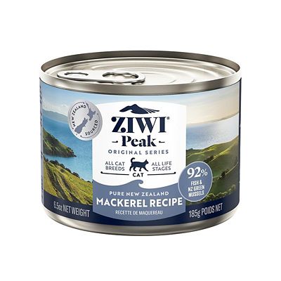 ZIWI Peak All Life Stages Mackerel Recipe Canned Wet Cat Food, 6.5 oz., Pack of 12 Cans