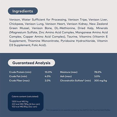 Image showing  Peak All Life Stages Venison Recipe Canned Wet Cat Food, 6.5 oz., Pack of 12 Cans