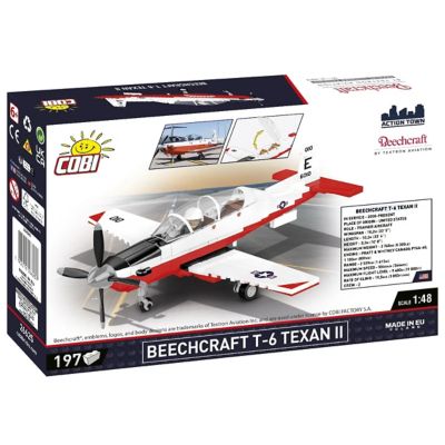 Image showing  Action Town Beechcraft T-6 Texan II Plane, Red & White