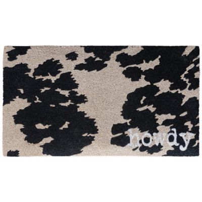 Red Shed Cow Pattern Coir Door Mat, 18 x 32in.