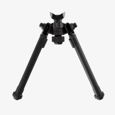 Image showing  Bipod for AR-Platforms, Black, Aluminum, Sling Stud Attachment, 6.3-10.3 in. Vertical Adjustment, Rubber Feet