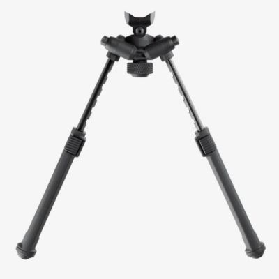 Image showing  Bipod for AR-Platforms, Black, Aluminum, Sling Stud Attachment, 6.3-10.3 in. Vertical Adjustment, Rubber Feet