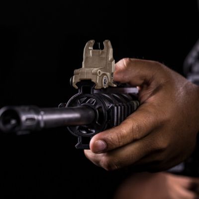 Image showing  MBUS Front Sight for AR-15, M16, Flat Dark Earth, Folding