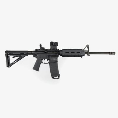 Image showing  MBUS Rear Sight for AR-15, M16, Black, Folding