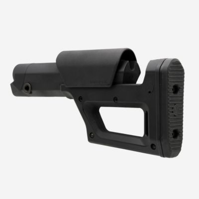 Image showing  PRS Lite Precision Stock for AR-10, AR-15, M4, M16, M110, SR25, Black, Polymer/Metal, Adjustable with Rubber Buttplate