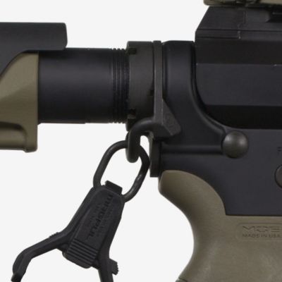 Image showing  ASAP Sling Attachment for AR-15, M4, Compatible with Mil-Spec & Commercial Buffer Tubes, Ambidextrous, Black, Steel