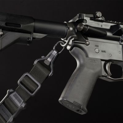 Image showing  ASAP Sling Attachment for AR-15, M4, Compatible with Mil-Spec & Commercial Buffer Tubes, Ambidextrous, Black, Steel