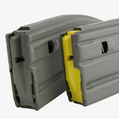 Image showing  Enhanced Self-Leveling Follower for USGI 5.56x45mm 30-Round Aluminum Magazines, 4-Way Anti-Tilt, Yellow, Polymer, 3 Pack