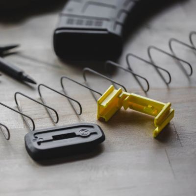 Image showing  Enhanced Self-Leveling Follower for USGI 5.56x45mm 30-Round Aluminum Magazines, 4-Way Anti-Tilt, Yellow, Polymer, 3 Pack