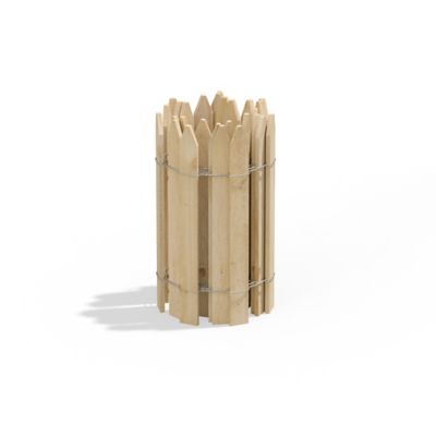 Greenes Fence Cedar Wood Garden Picket Fence with Cedar Stake Installation System 16 in. H x 8 ft. L (4-pack, 32 ft. Total)