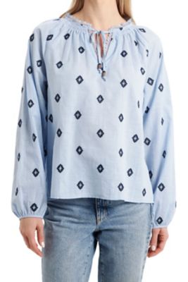 Vintage Threads Long Sleeve Embroidered Blouse