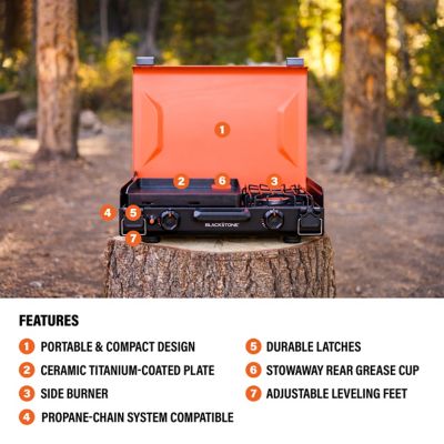 Image showing  12 x 14 in. Camping Griddle and Side Burner
