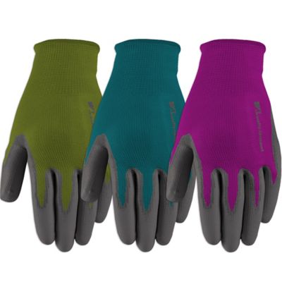 Wells Lamont 3 Pair Women's Gardening Gloves with PU Coated Grip