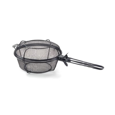 Outset Chef's Jumbo Outdoor Grill Basket and Skillet with Removable Handles