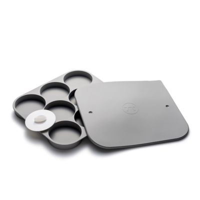 Outset Silicone Burger Press and Storage Tray With Lid, 8 Burger Capacity