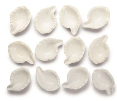 Outset Ceramic Oyster Shells, Set of 12 Shells For Grilling, Baking and Serving