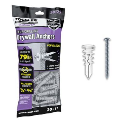 TOGGLER SnapSkru Self-Drilling Drywall Anchors
