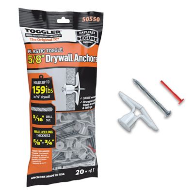 TOGGLER Toggler Plastic Toggle Anchors 1-3/4 Screws & 2 Keys