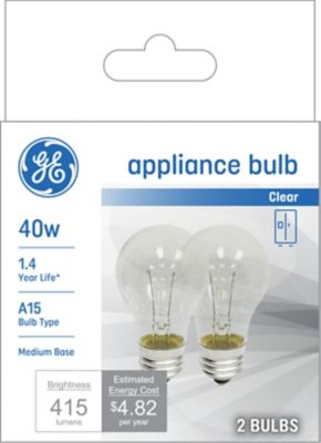 GE INC Soft White 40W A15, 2 pk.
