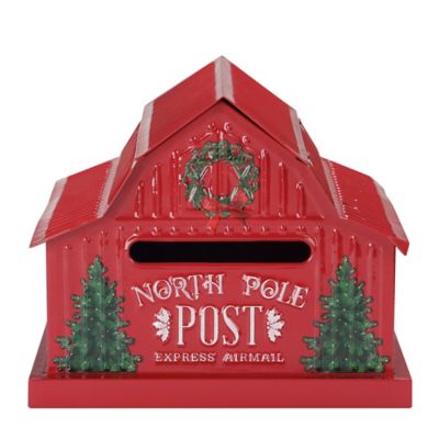 Red Shed Metal Barn Christmas Mailbox, 12.5 in.