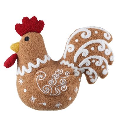 Red Shed 15 in. Xmas Rooster Pillow