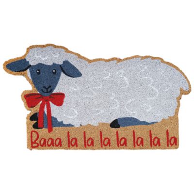 Red Shed Baa La La Coir Christmas Door Mat, 18 in. x 32 in.