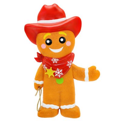 Red Shed 44 in. Light-Up Cowboy Gingerbread Man Christmas Statue
