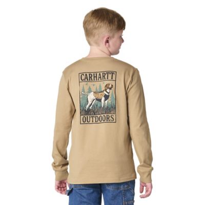 Carhartt Child Boy Long -Sleeve Duck Dog Pocket T-shirt