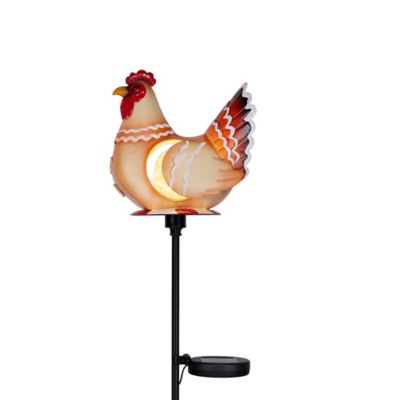 Red Shed 26 in. Gingerbread Chicken Solar Yard Stake