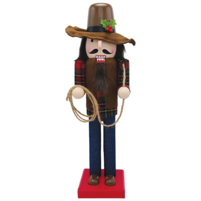 Red Shed 14 in. Wooden Cowboy Nutcracker