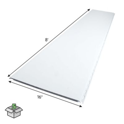 Image showing  .50 in. White PVC Interlocking Multiwall Panels 16 x 96 in., 5 pk.