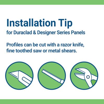 Image showing 6 th Palram DURACLAD H DIVIDER PVC 120 in.