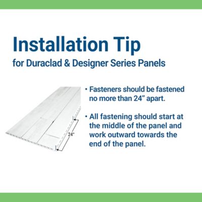 Image showing 5 th Palram DURACLAD .50 in. WHITE PVC Interlocking Multiwall Panels 16 x 192 in., 5 pk.