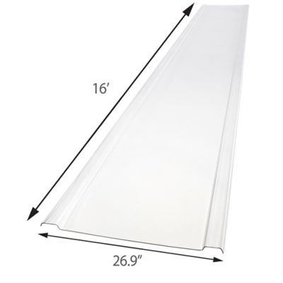 Image showing  26.9 in. x 16 ft. x .118 Corrugated Polycarbonate Roof Panel in Clear