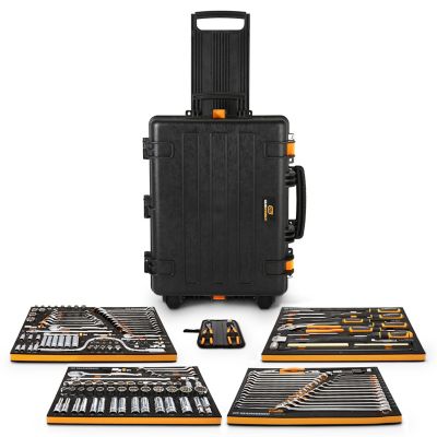 GEARWRENCH 185 pc. 1/4in., 3/8in., and 1/2in. Drive GMTK Tool Kit in Foam Trays with Heavy Duty Tool Carrier