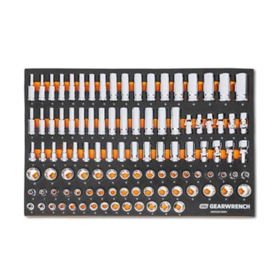 Image showing  358 pc. MEGAMOD Mechanics Tool Set in Modular Foam Trays with Storage Unit
