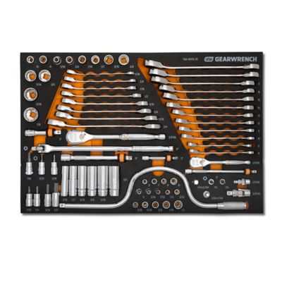 Image showing  184 pc. 1/4in., 3/8in., and 1/2in. Drive GMTK Tool Kit in Foam Trays