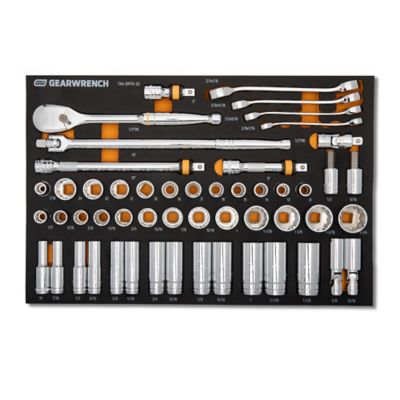Image showing  184 pc. 1/4in., 3/8in., and 1/2in. Drive GMTK Tool Kit in Foam Trays