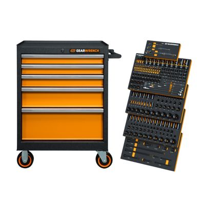GEARWRENCH 247 pc. MEGAMOD Mechanics Tool Set in Modular Foam Trays with Storage Unit