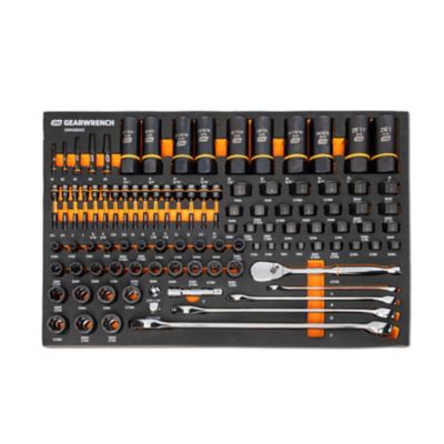Image showing  247 pc. MEGAMOD Mechanics Tool Set in Modular Foam Trays with Storage Unit