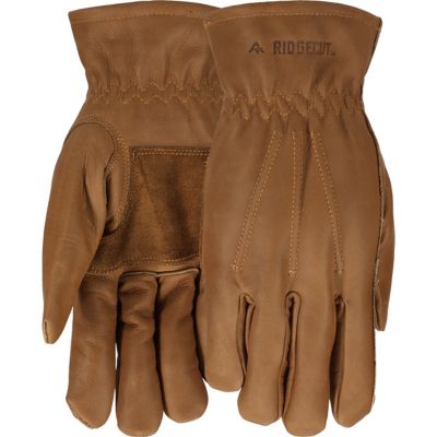 Ridgecut Men's Insulated Water-Resistant Leather Winter Driver Gloves, 1 Pair