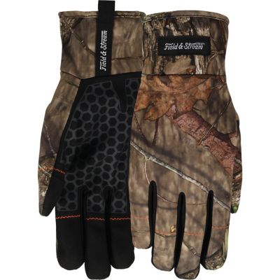 Field & Stream Unisex Adult Leather/Silicone Insulated Customizable Winter Hunting Gloves, Mossy Oak Break-Up Country, 1 Pair