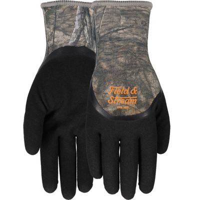 Field & Stream Unisex Adult Nylon Insulated-Coated Hunting Gloves, Camo, 1 Pair