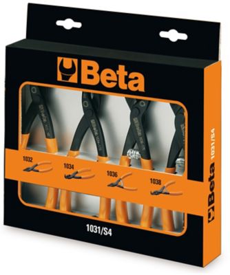 Beta Tools 1031/S4 Set of 4 Retaining Ring Snap Ring Circlip Pliers