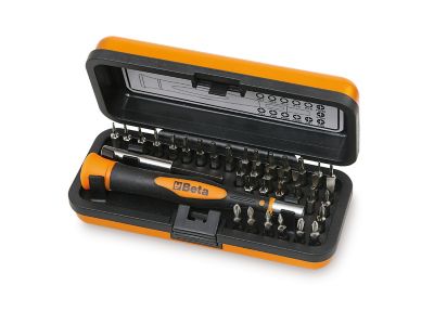 Beta Tools 1256/C-2 Micro Screwdriver Set with 36 4mm Bits, Drive Handle and Magnetic Extension